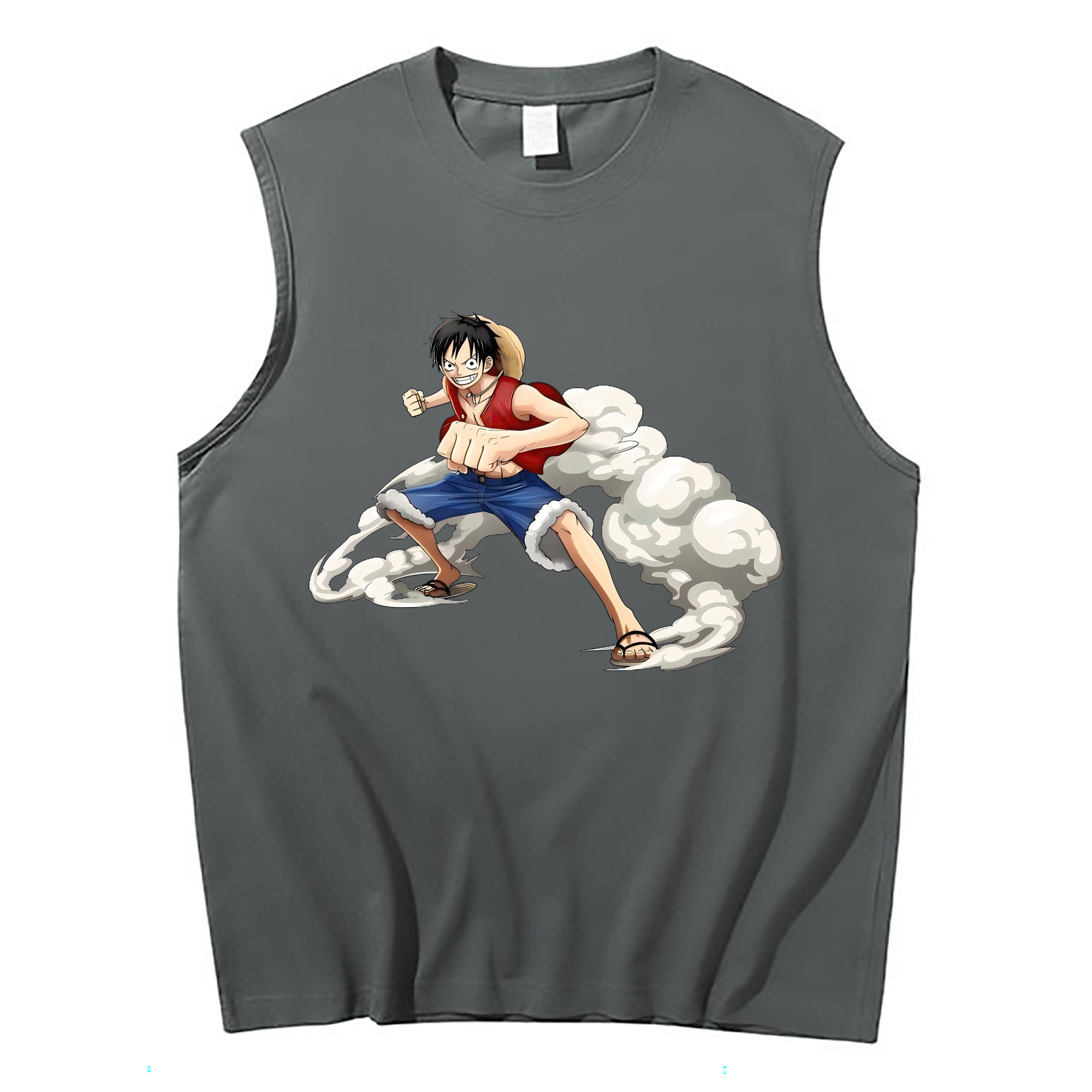 （画像用） ワンピース モンキー・D・ルフィ ONE PIECE Monkey D. Luffy コットン100％タンクトップ（フロントプリント）